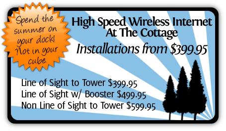 Summer Installation Special - Cottage Country Internet Summer Installation Special - Cottage Country Internet